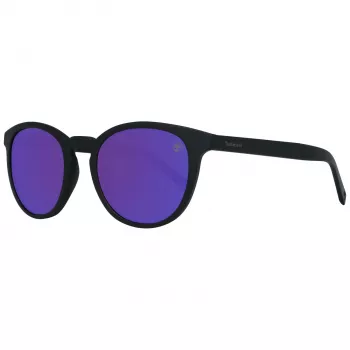 Timberland Men's TB9128-5305D Rectangular Sunglasses - Matte Black Frame, Green Lens, 53mm