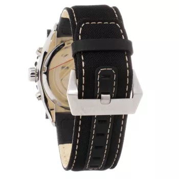 TIMBERLAND Men's Watch Henniker II 133317JS11NNN 45mm Stainless Steel Case Black Dial Brown Leather Strap Quartz