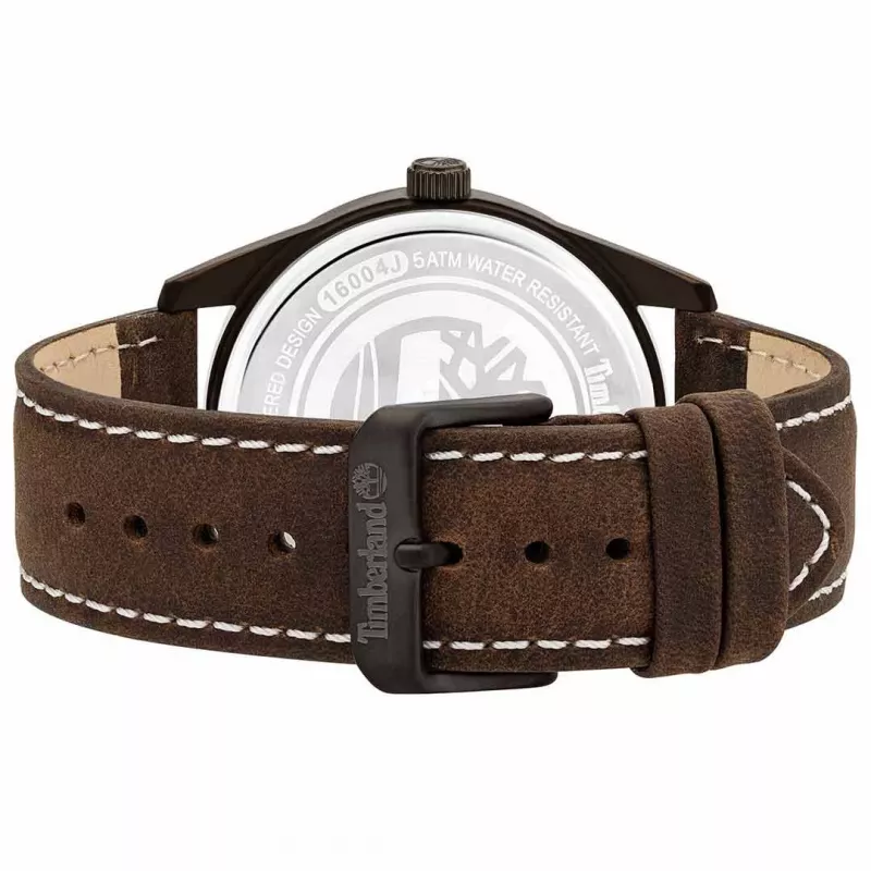 TIMBERLAND Men's Watch TBL16004JYU03 43mm Blue Dial Brown Leather Strap