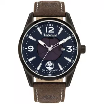 TIMBERLAND Men's Watch TBL16004JYU03 43mm Blue Dial Brown Leather Strap