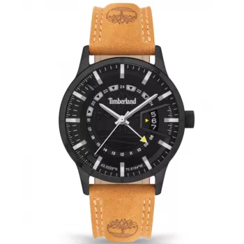 Timberland Men's Watch TDWGB2201504 Henniker II 42mm Blue Dial Brown Leather Strap Quartz