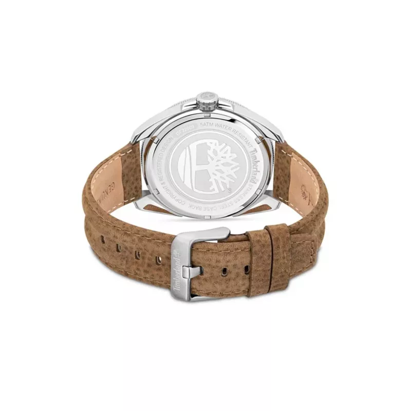 Timberland Men's Watch TDWGF2200903 45mm Stainless Steel Brown Leather