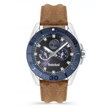 Timberland Men's Watch TDWGF2200903 45mm Stainless Steel Brown Leather