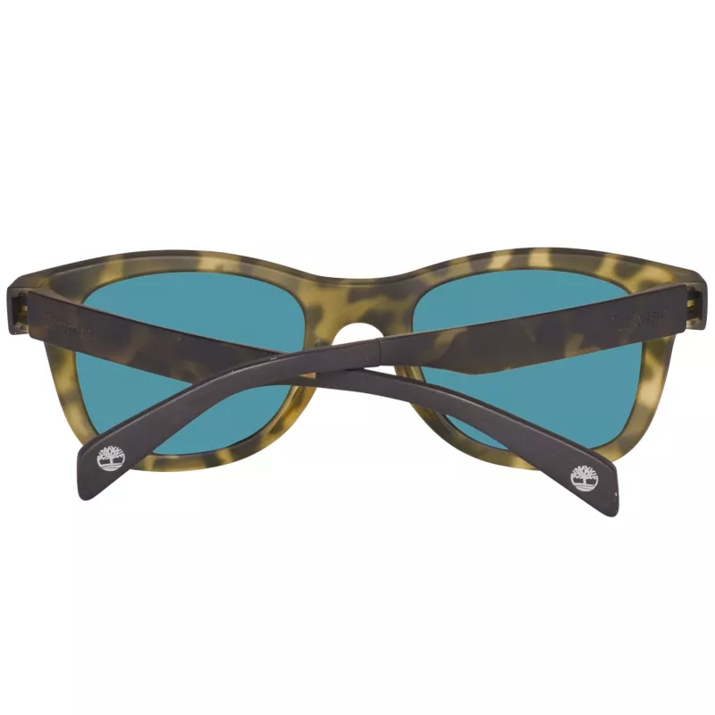 Timberland TB9080-5055R Men's Polarized Square Sunglasses, Matte Black/Green, 55 mm