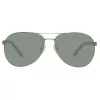 Timberland TB9086-6209D Men's Polarized Sunglasses - Matte Black Frame, Green Lens
