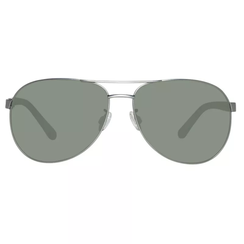 Timberland TB9086-6209D Men's Polarized Sunglasses - Matte Black Frame, Green Lens
