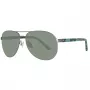 Timberland TB9086-6209D Men's Polarized Sunglasses - Matte Black Frame, Green Lens