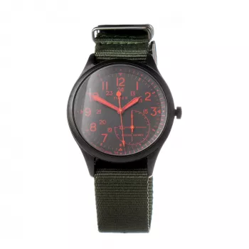 TIMEX Expedition North Field Post Men's Analog Quartz Watch 41mm Green Dial Brown Leather Strap TW2V11000LG