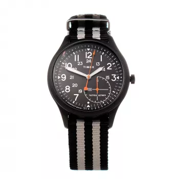 TIMEX Expedition North Field Post Men's Mechanical Hand-Wound Watch 41mm Stainless Steel Case Black Dial Brown Leather Strap TW2V10600LG