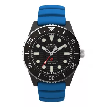 Timex Expedition North Field Post Solar Men's Watch TW2Y02500 - 43mm Black Dial, Green Fabric Strap, Sapphire Crystal