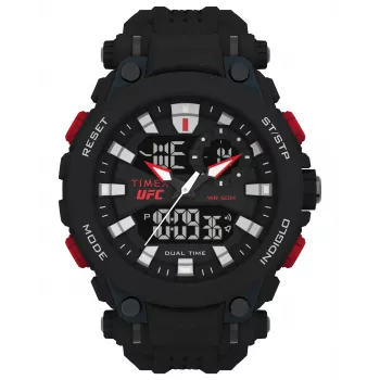 TIMEX Men's Digital Quartz Watch TW5M52800 50mm Resin Case Black Resin Band