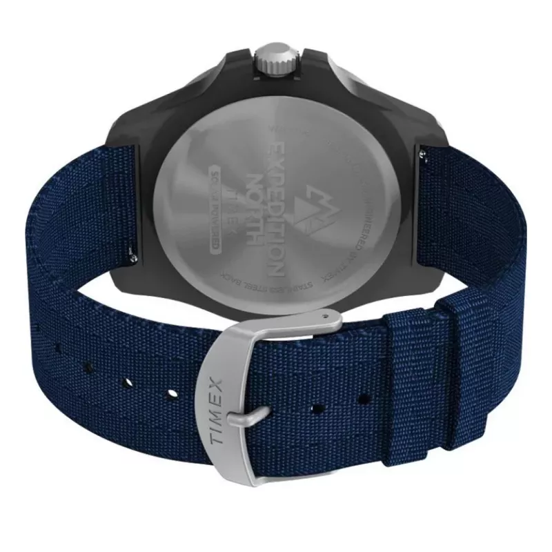 TIMEX Men's Expedition North Field Post Solar Watch TW2V40300 – 46mm Stainless Steel Green Dial Brown Leather Strap Solar Quartz