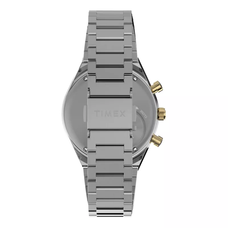 Timex Men's TW2W64200 Quartz Watch with Brown Leather Strap and Black Dial, 40mm