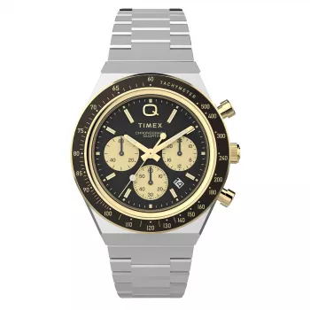 Timex Men's TW2W64200 Quartz Watch with Brown Leather Strap and Black Dial, 40mm