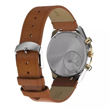 Timex TW2W64400 Men's Field Watch 42mm Black Dial Brown Leather Strap