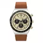 Timex TW2W64400 Men's Field Watch 42mm Black Dial Brown Leather Strap