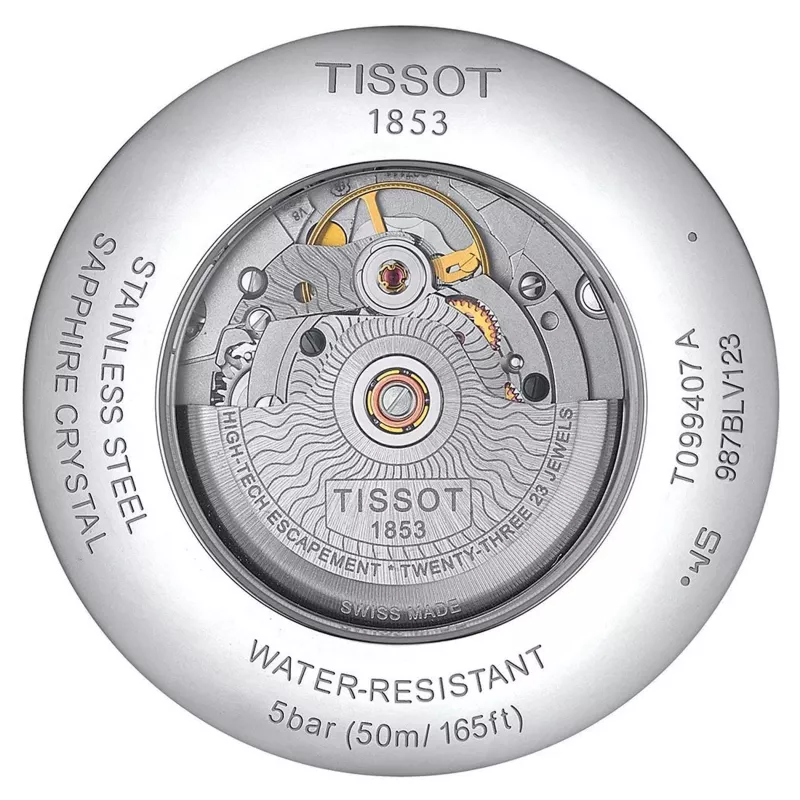 TISSOT T-Classic Chemin des Tourelles Men's Automatic Watch 42mm Silver Dial Stainless Steel Bracelet T099407110370