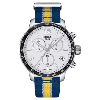 TISSOT T-Sport Chrono XL Classic Men's Watch 42mm Brown Leather Strap Silver Dial T09541717372