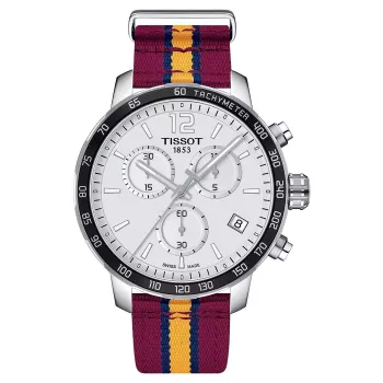 TISSOT T-Sport Quickster Chronograph Men's Watch 42mm Black Dial NATO Strap T0954171707