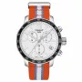 TISSOT T-Sport Quickster Men's Swiss Quartz Chronograph Watch 42mm White Dial White Silicone Strap T09547170371