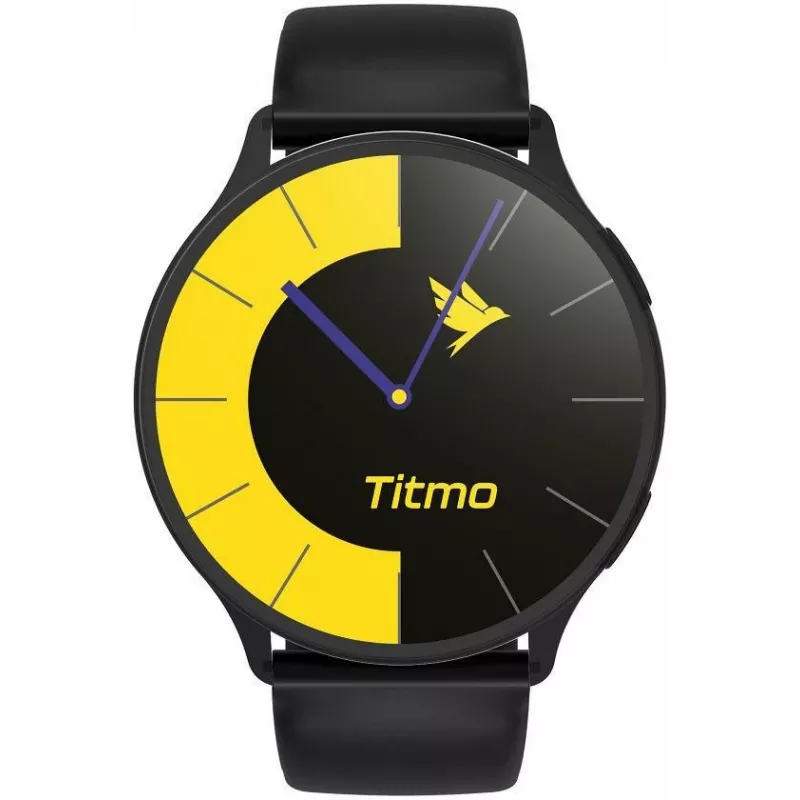 TITMO O-200 Smartwatch with 1.32 inch AMOLED, GPS, Bluetooth 5.0, Heart Rate Monitor, IP68 - Black