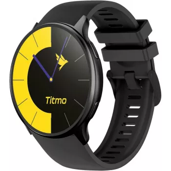 TITMO O-200 Smartwatch with 1.32 inch AMOLED, GPS, Bluetooth 5.0, Heart Rate Monitor, IP68 - Black