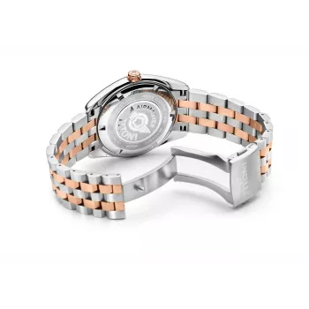 TITONI Men's Automatic Watch 83909SRG-063 38.5mm Rose Gold PVD Stainless Steel Silver Dial Brown Leather Strap