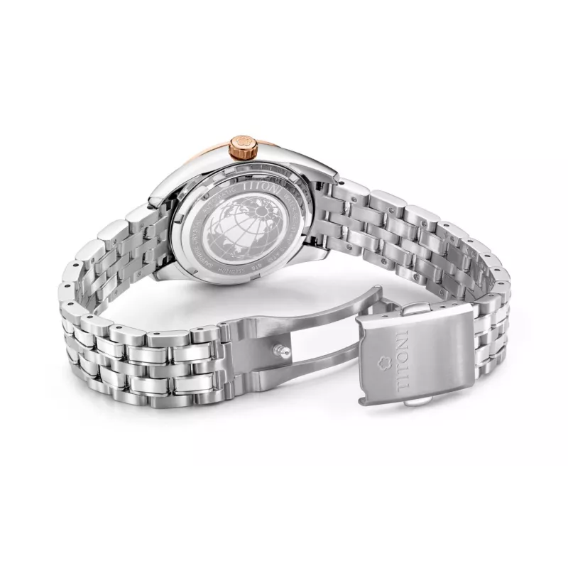 TITONI Women's Automatic Watch 818SRG-622 30mm Stainless Steel with Diamonds