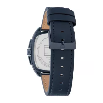 Tommy Hilfiger Men's 1710558 Analog Quartz Watch 40 mm Blue Dial Brown Leather