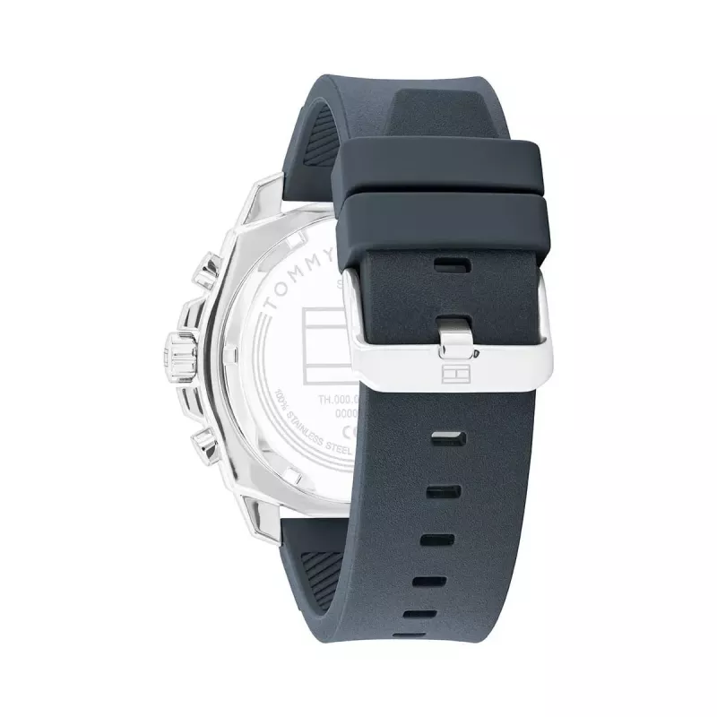 Tommy Hilfiger Men's 1710687 Analog Quartz Watch 48 mm Stainless Steel Blue Dial