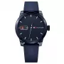 Tommy Hilfiger Men's 1791381 Analog Quartz Watch 42mm Blue Dial Brown Leather