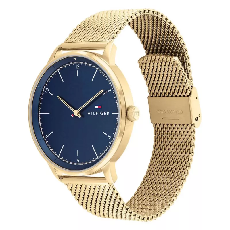 Tommy Hilfiger Men's 1791877 Analog Quartz Watch 43mm Stainless Steel Blue Dial
