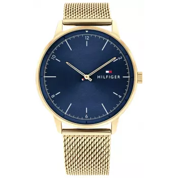 Tommy Hilfiger Men's 1791877 Analog Quartz Watch 43mm Stainless Steel Blue Dial