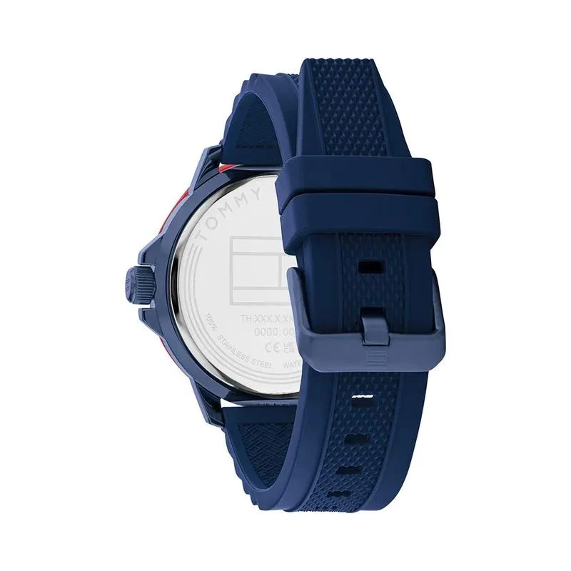 Tommy Hilfiger Men's 1792022 Analog Quartz Watch 48mm Stainless Steel Blue Dial
