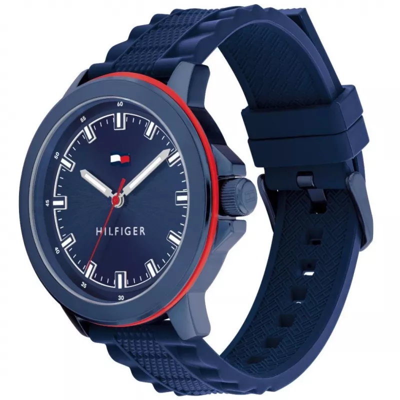 Tommy Hilfiger Men's 1792022 Analog Quartz Watch 48mm Stainless Steel Blue Dial
