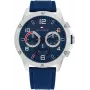 Tommy Hilfiger Men's 1792027 Analog Quartz Watch 44mm Blue Dial Silver Stainless Steel