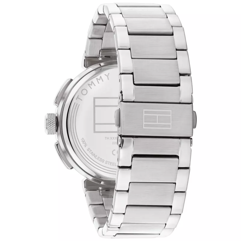 Tommy Hilfiger Men's 1792117 Quartz Analogue Watch 44mm Stainless Steel Blue Dial Silver-tone Strap
