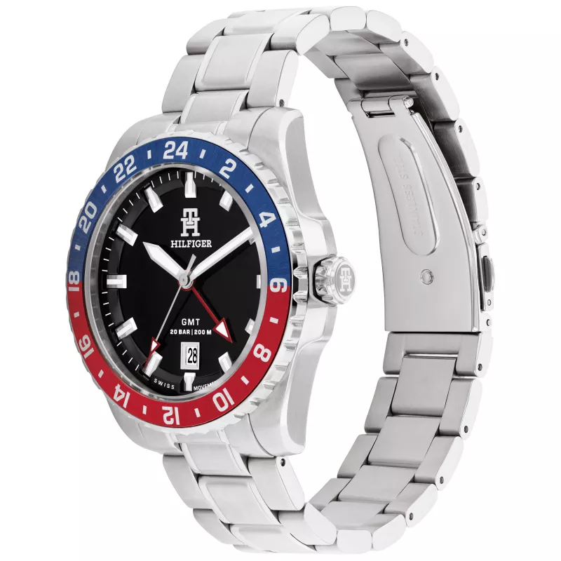 Tommy Hilfiger Men's 1792131 Analog Quartz Watch 42mm Blue Dial Brown Leather