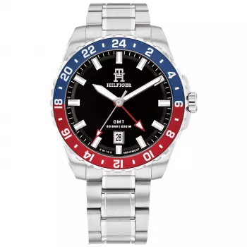 Tommy Hilfiger Men's 1792131 Analog Quartz Watch 42mm Blue Dial Brown Leather