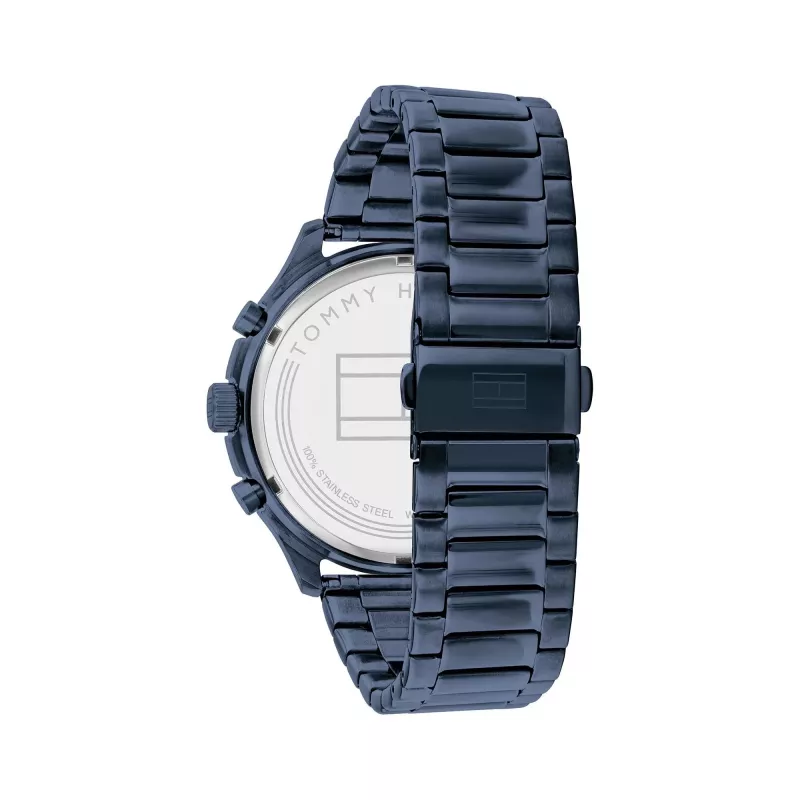 Tommy Hilfiger Men's Damon Quartz Watch 1791853 44mm Blue Silicone