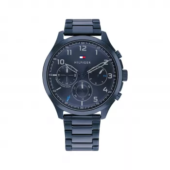 Tommy Hilfiger Men's Damon Quartz Watch 1791853 44mm Blue Silicone