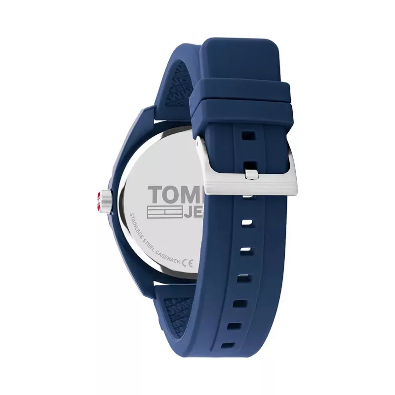 Tommy Hilfiger Men's Damon Quartz Watch 1791927 45mm Blue Dial Stainless Steel Mesh Bracelet