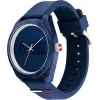 Tommy Hilfiger Men's Damon Quartz Watch 1791927 45mm Blue Dial Stainless Steel Mesh Bracelet