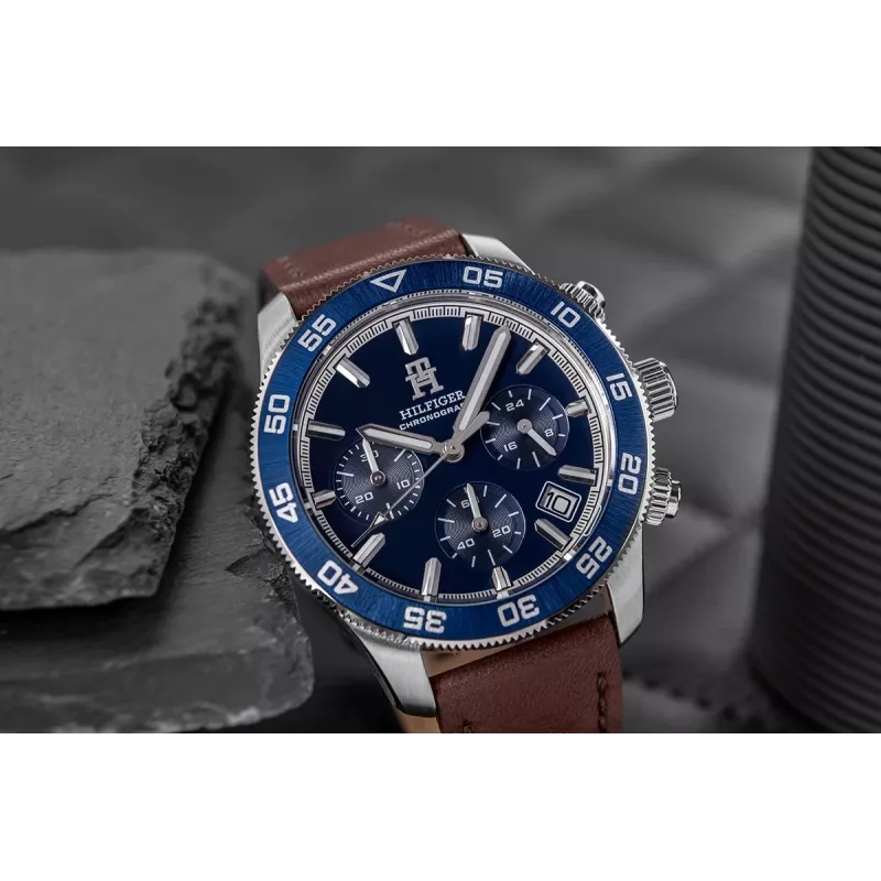 Tommy Hilfiger Men's Damon Quartz Watch 1792163 41mm Stainless Steel Blue Dial