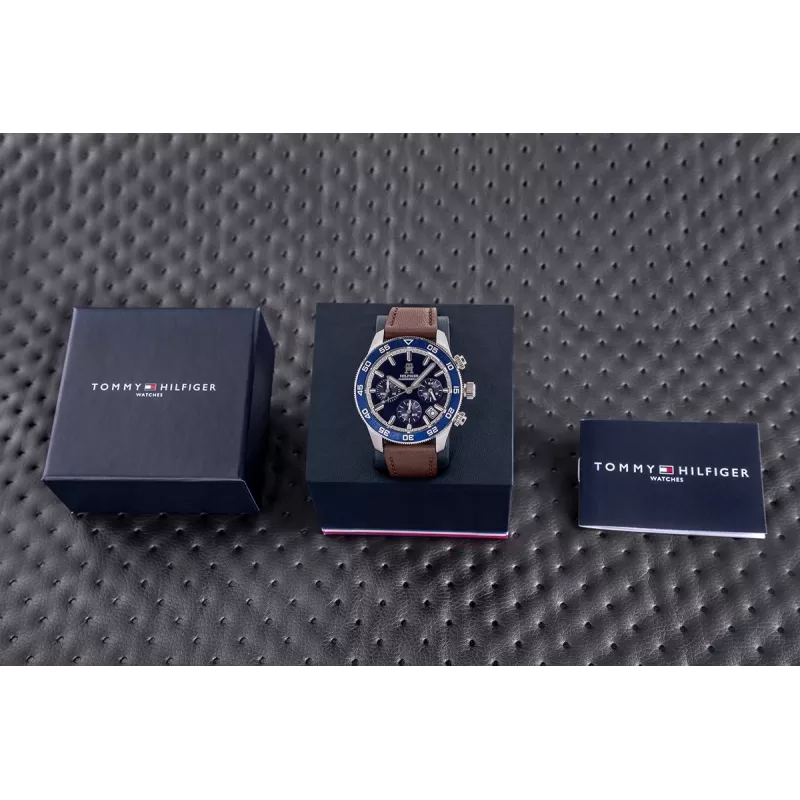 Tommy Hilfiger Men's Damon Quartz Watch 1792163 41mm Stainless Steel Blue Dial