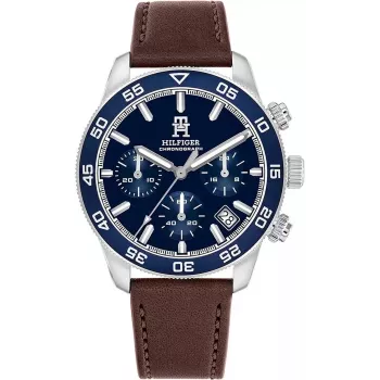 Tommy Hilfiger Men's Damon Quartz Watch 1792163 41mm Stainless Steel Blue Dial