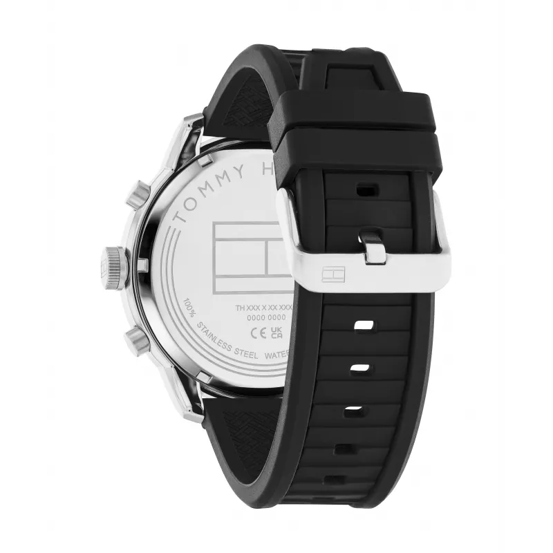 Tommy Hilfiger Men's Decker Quartz Analog Watch 1792074 44mm Stainless Steel Blue Dial