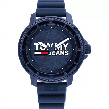 Tommy Hilfiger Men's Decker Quartz Watch 1792000 46 mm Blue Dial Brown Leather