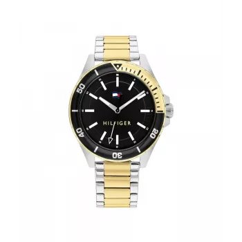 Tommy Hilfiger Men's Decker Quartz Watch 1792013 43mm Blue Dial Brown Leather