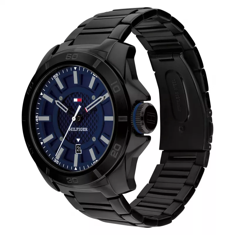 Tommy Hilfiger Men's Quartz Analog Watch 1792139 49mm Blue Silicone